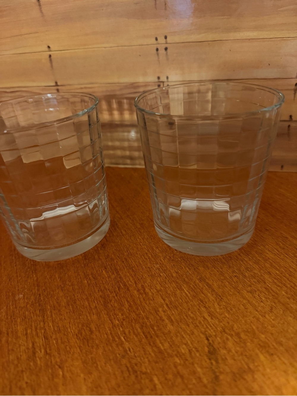 (2) Pasabahce Turkey Optic Block Clear Tumblers Old Fashioned Drinking Glasses